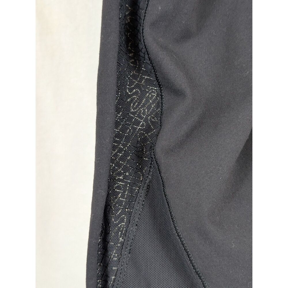 Lululemon High Waisted Mesh Calf Leggings Black Women's Size 8 - Picture 12 of 13